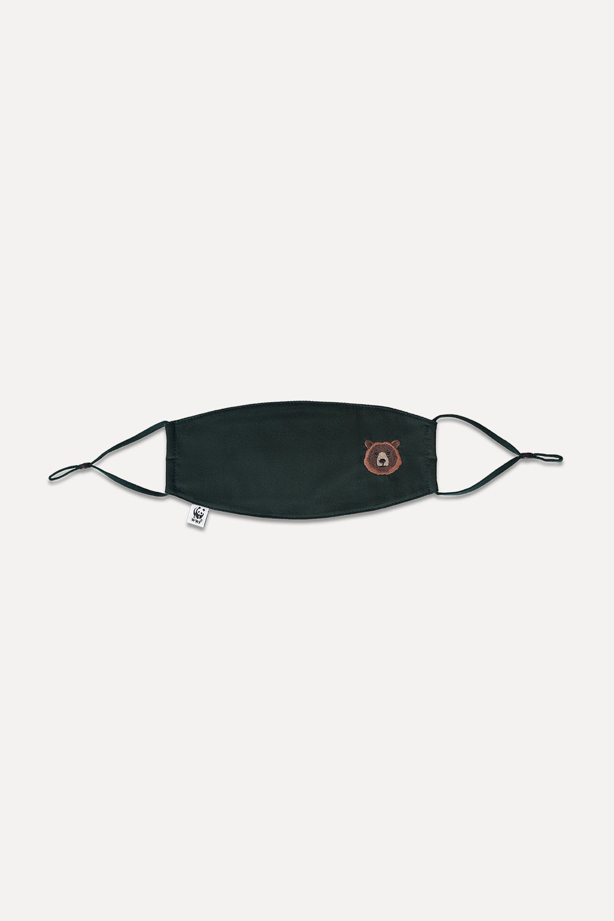 Brown Bear Mask - Green