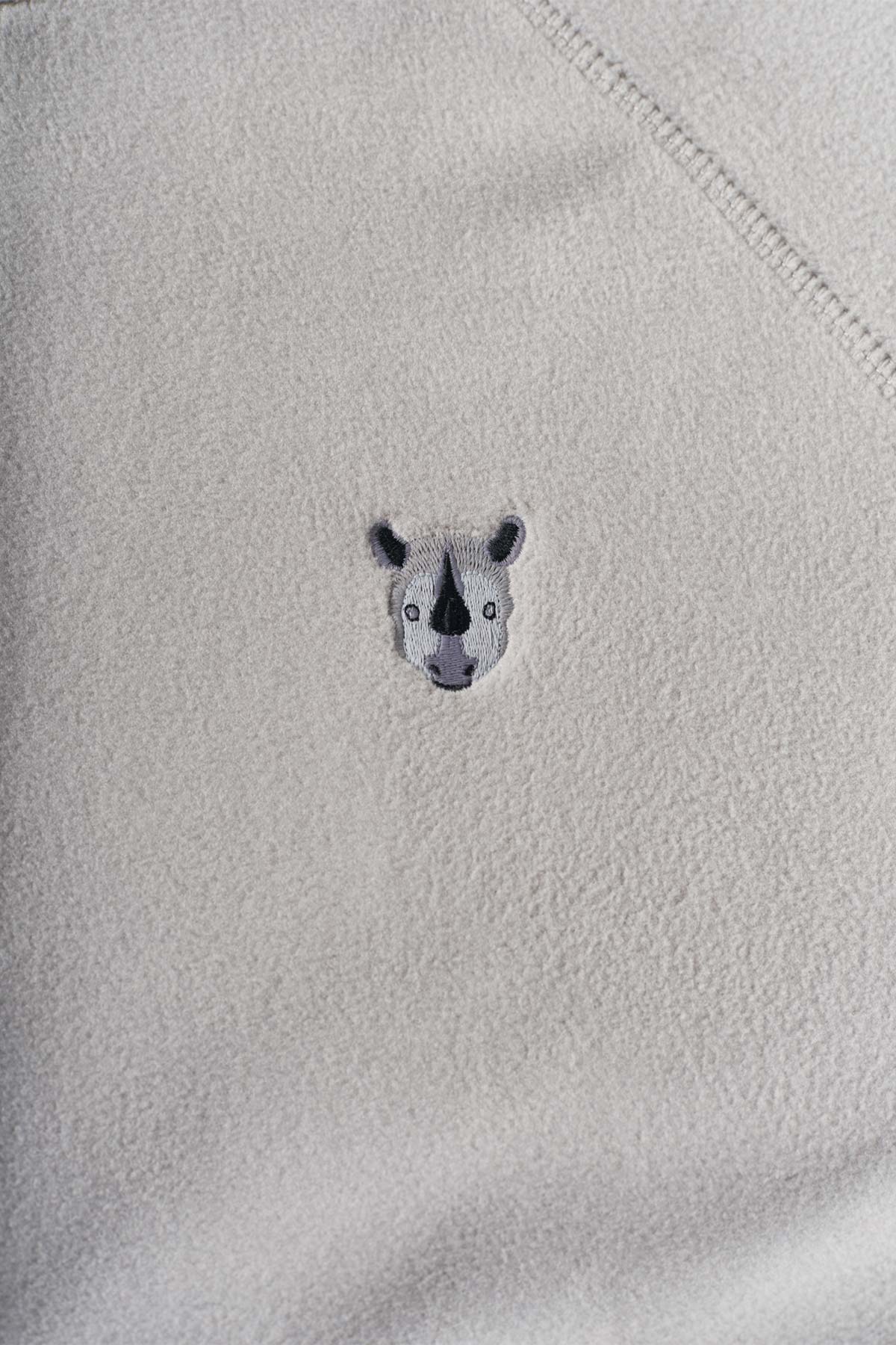 Rhino Half Zipped Fleece - Gray
