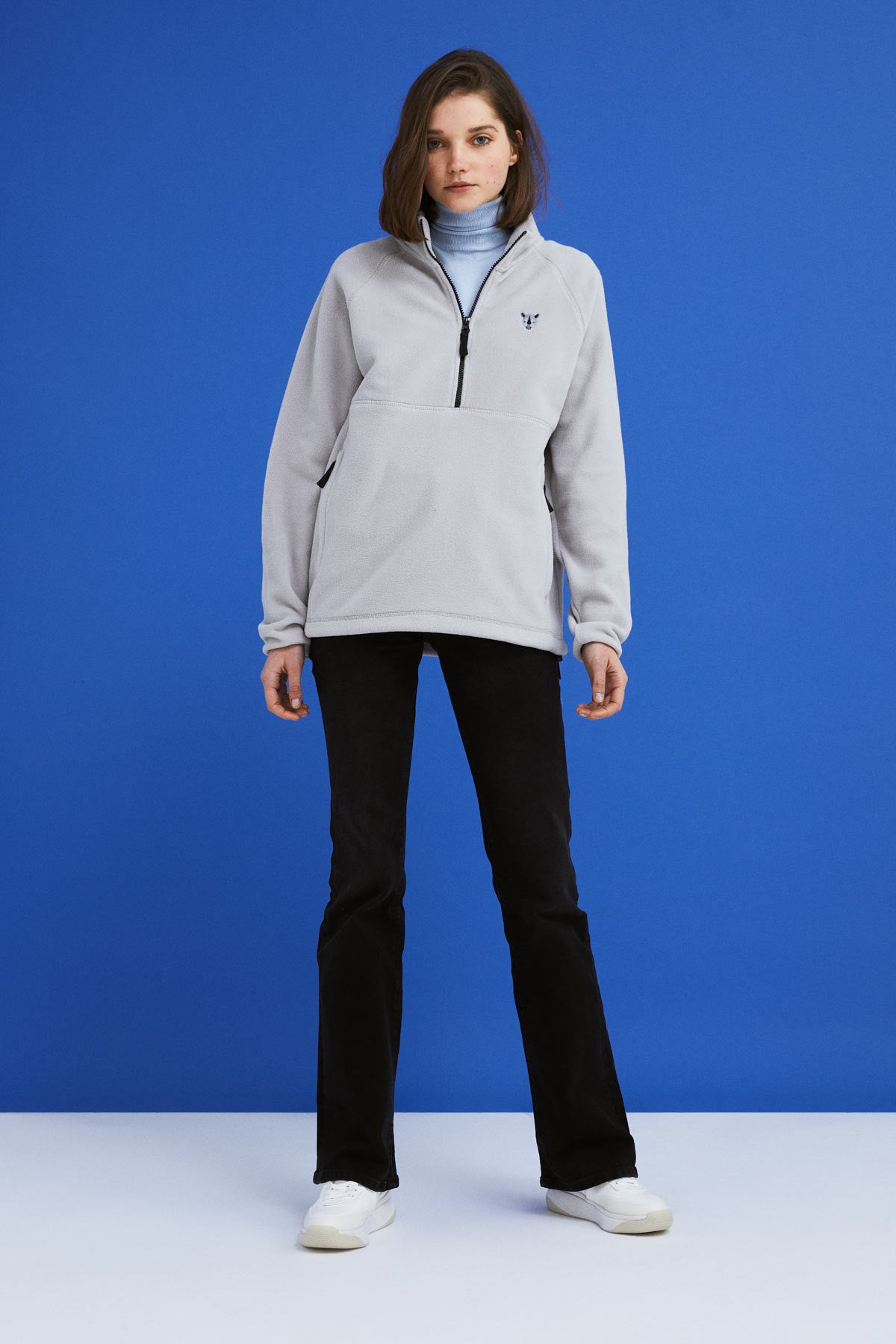 Rhino Half Zipped Fleece - Gray