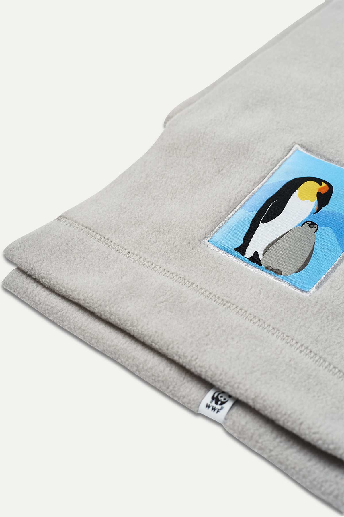 Emperor Penguin Fleece Scarf - Gray