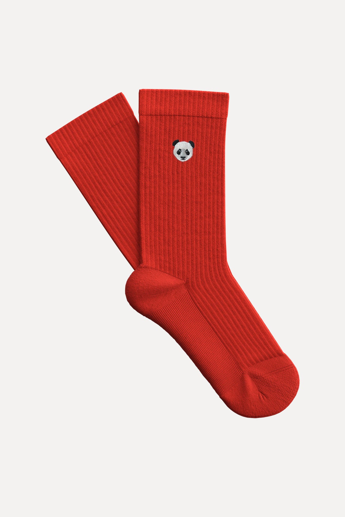 Panda Towel Socks - Red