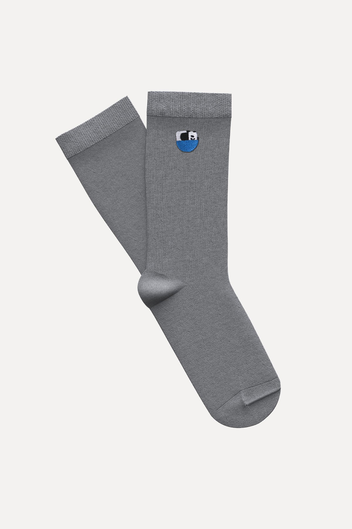 Sitting Panda Socks - Gray