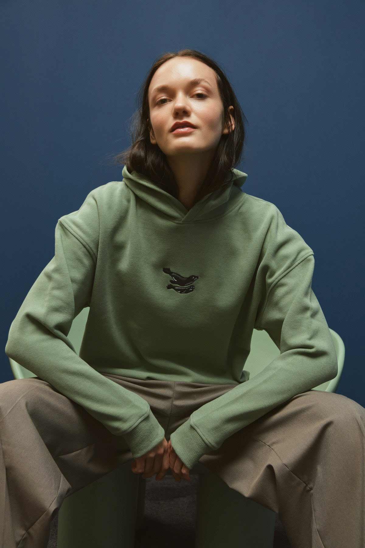 Mediterranean Seal Hoodie - Green