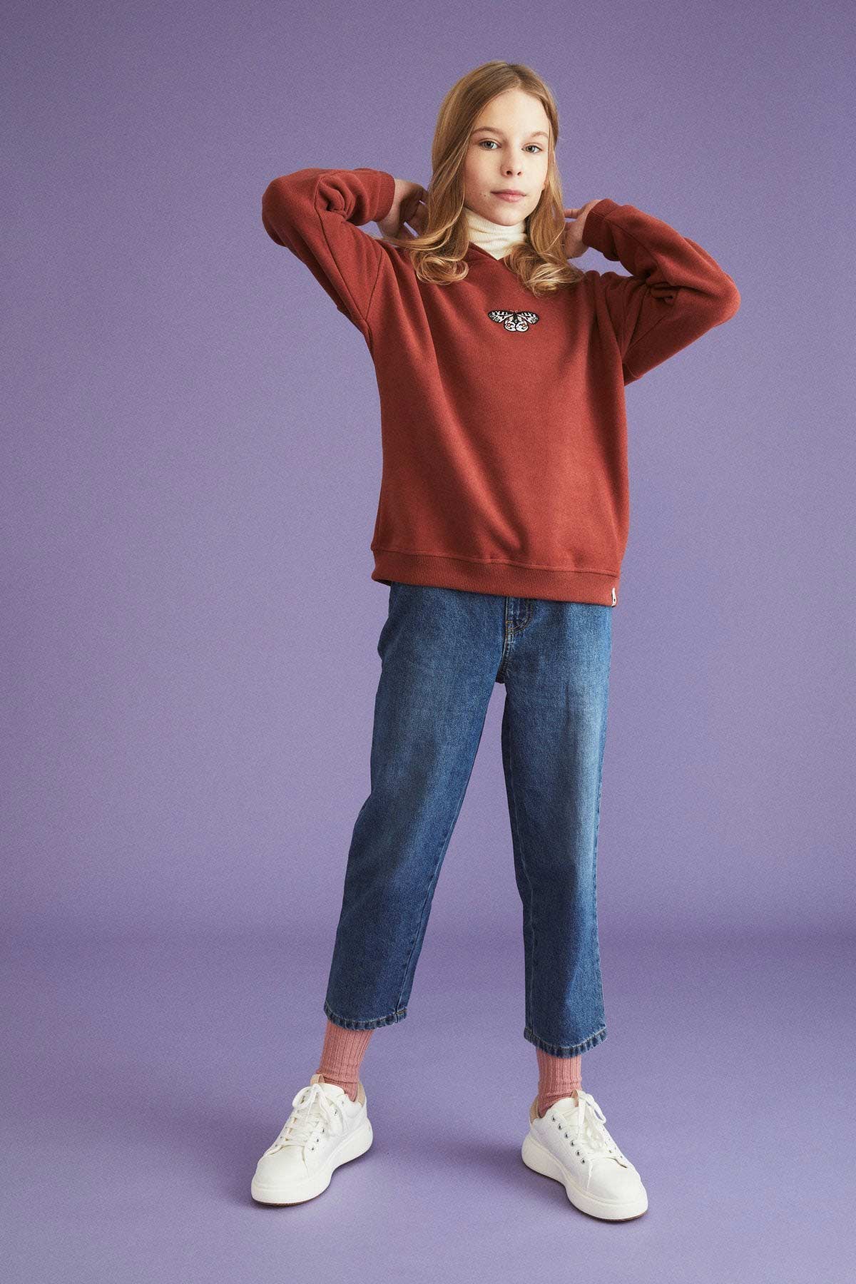 Apollo Butterfly Kid's Hoodie - Terracotta