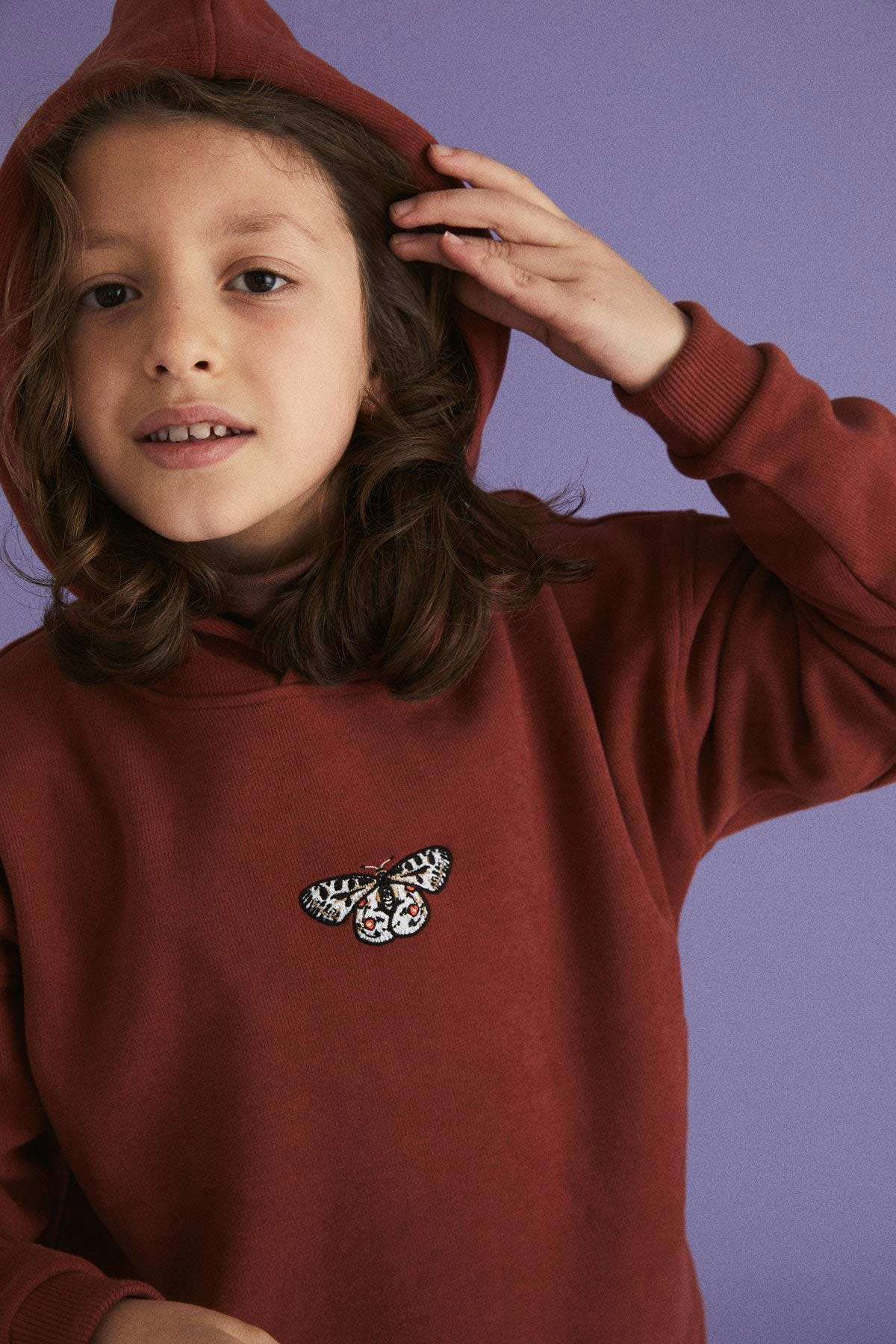 Apollo Butterfly Kid's Hoodie - Terracotta