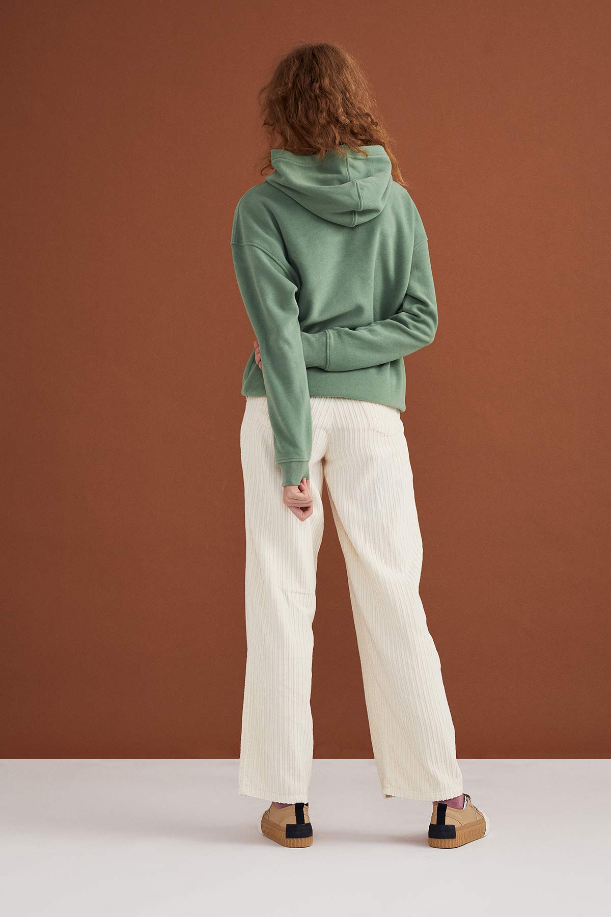 Brown Bear Hoodie - Sea Green