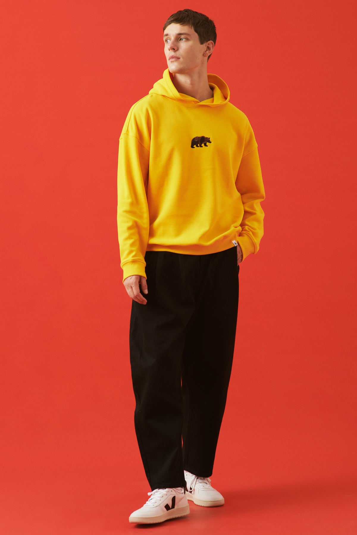 Brown Bear Hoodie - Yellow