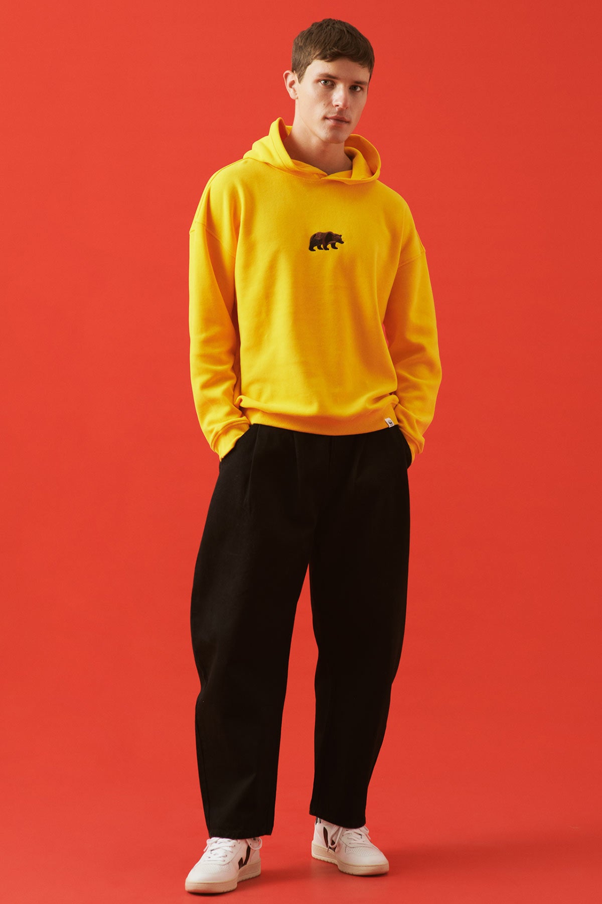 Brown Bear Hoodie - Yellow