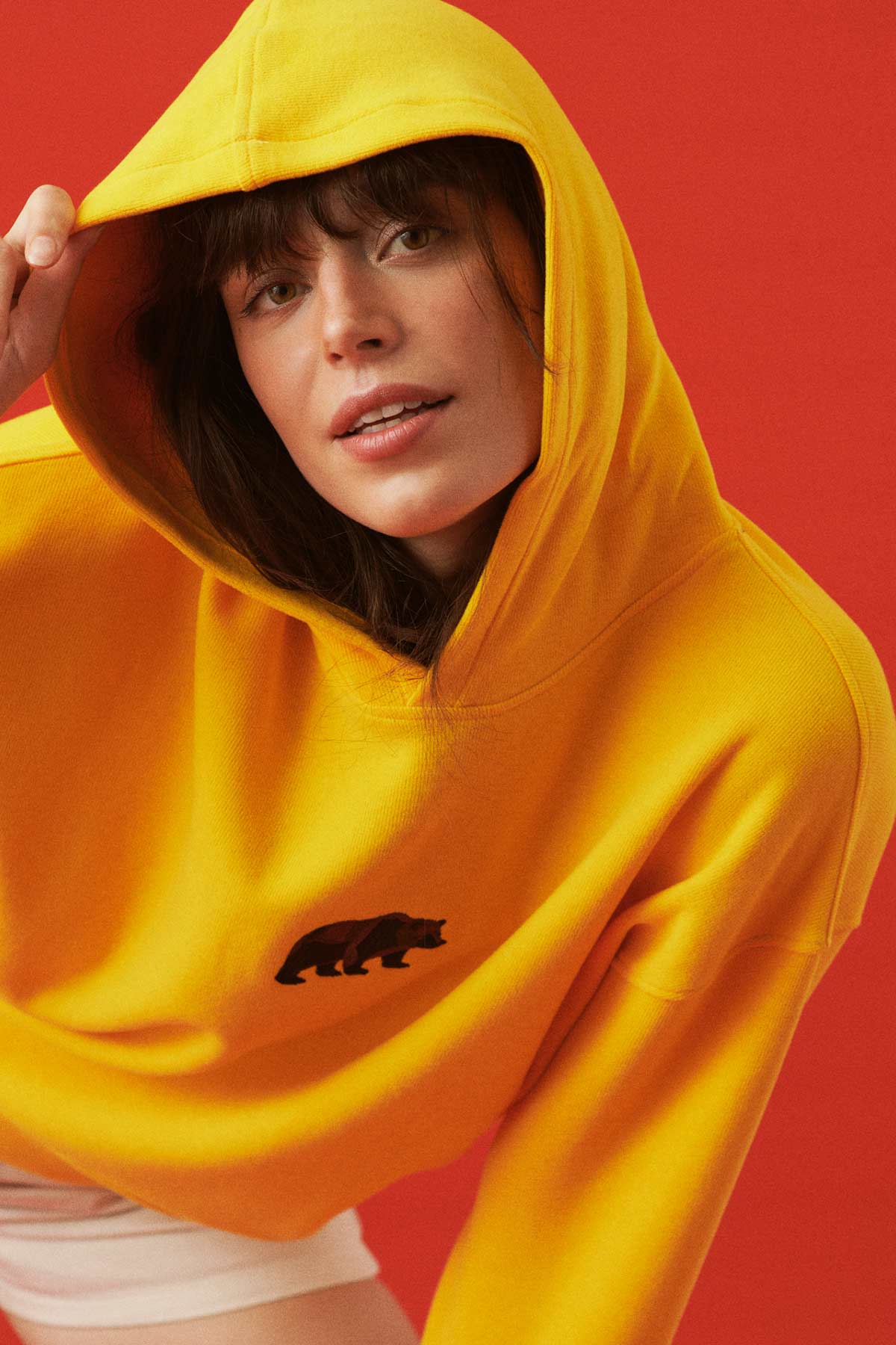 Brown Bear Hoodie - Yellow