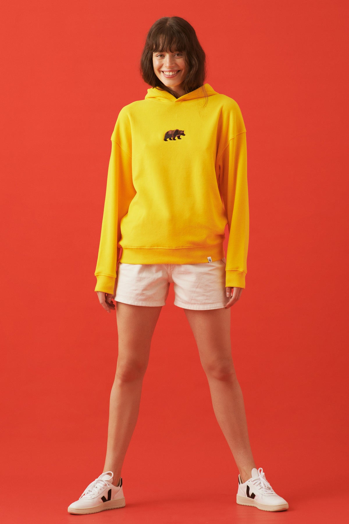 Brown Bear Hoodie - Yellow