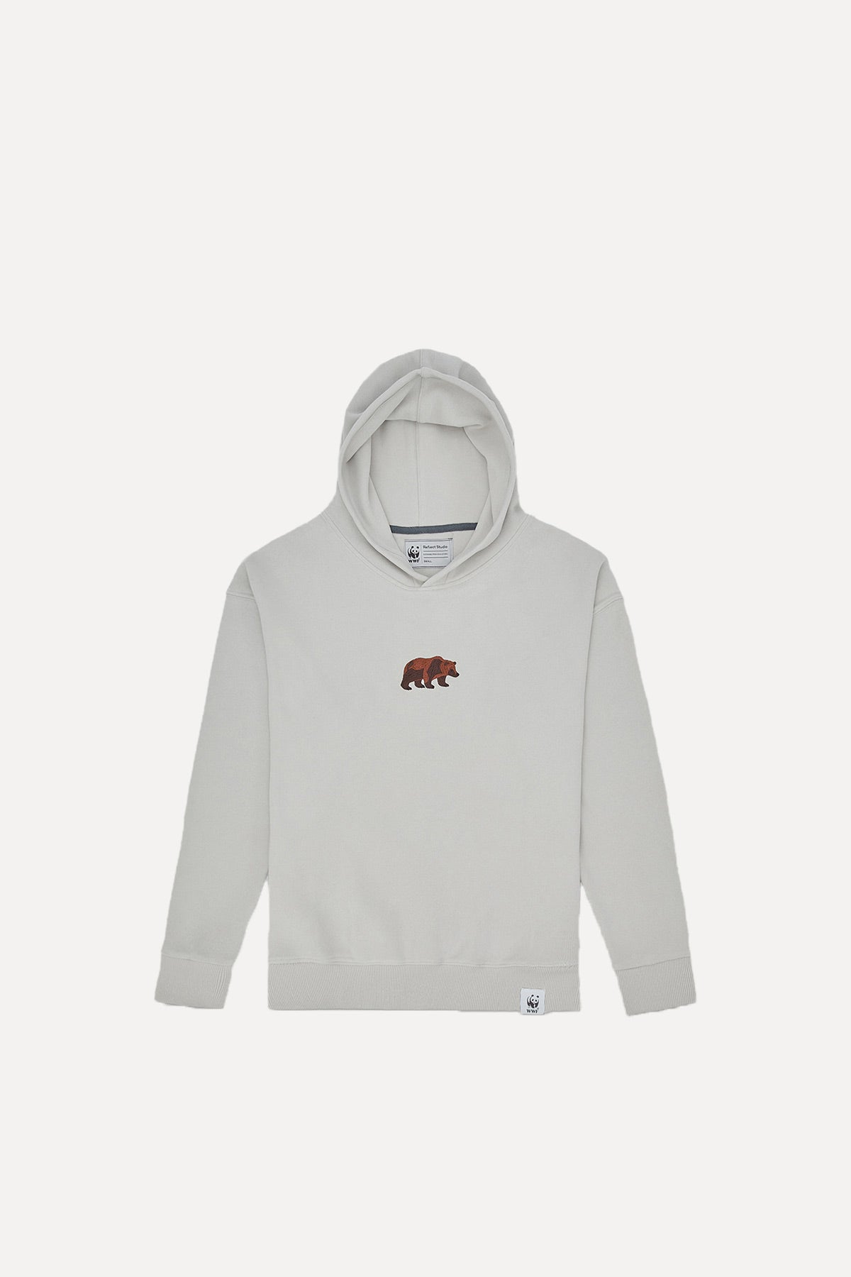 Brown Bear Kid's Hoodie - Light Gray