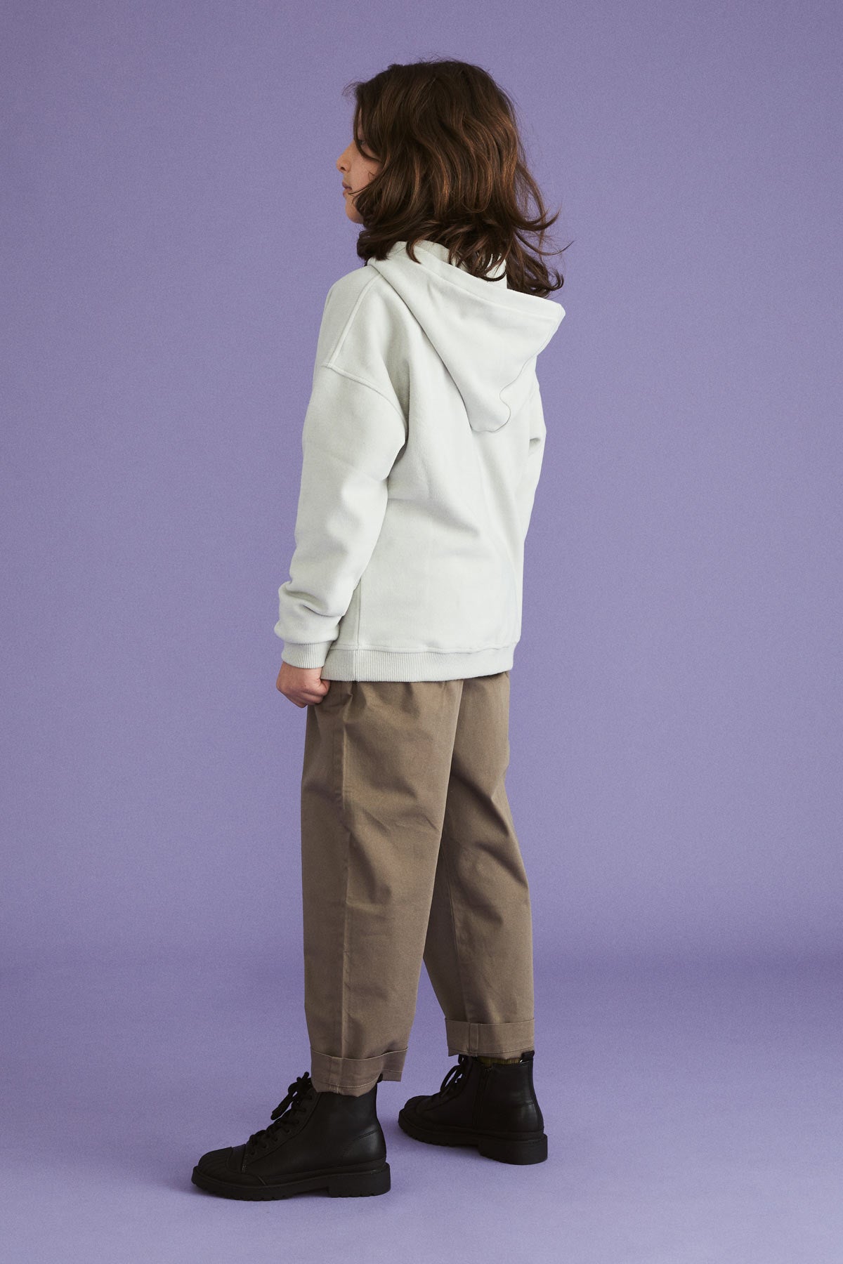Brown Bear Kid's Hoodie - Light Gray