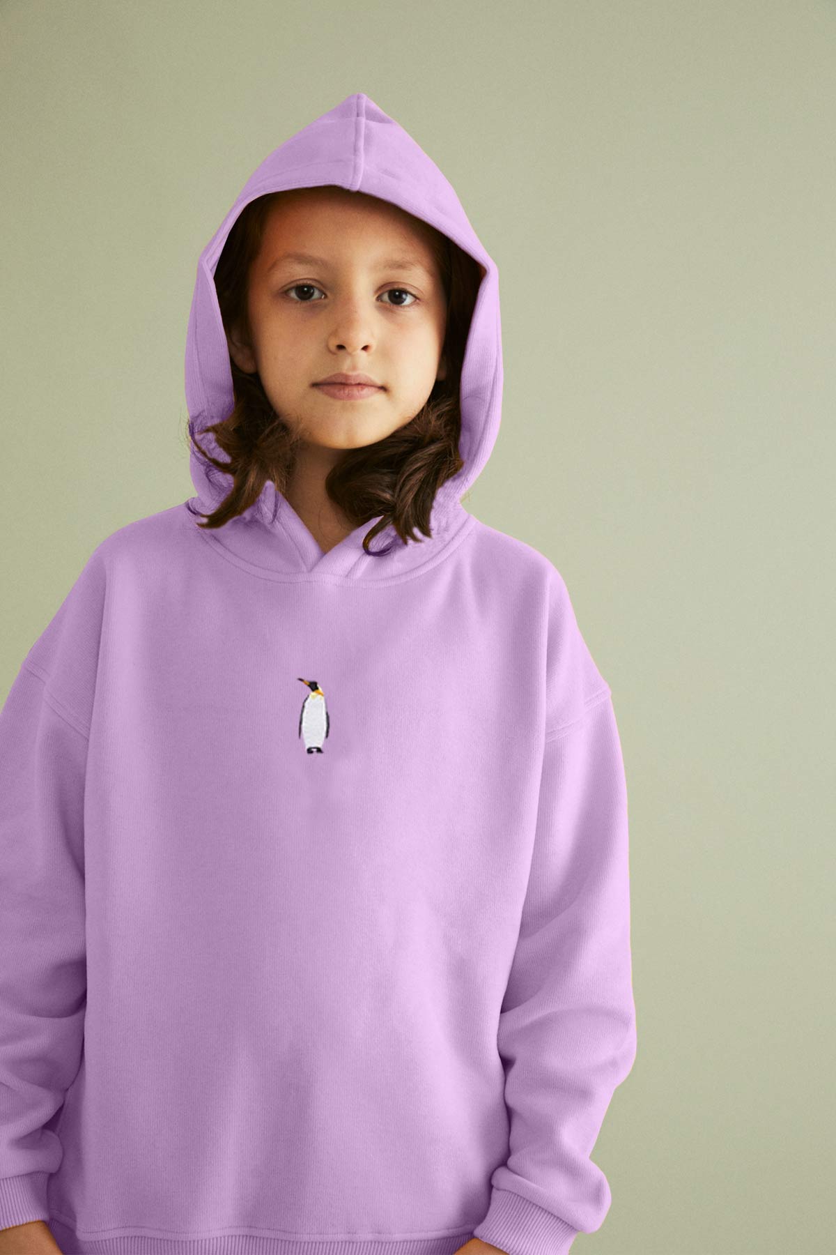 Emperor Penguin Kid's Hoodie - Lilac