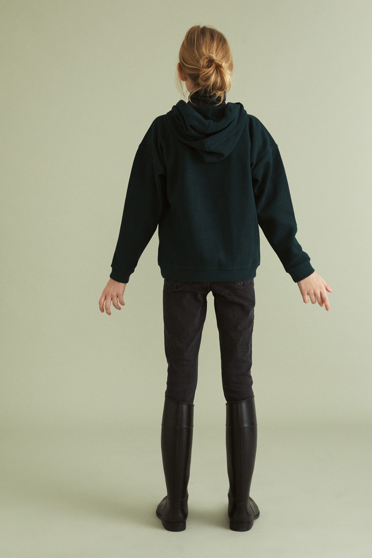 Dalmatian Pelican Kid's Hoodie - Dark Green