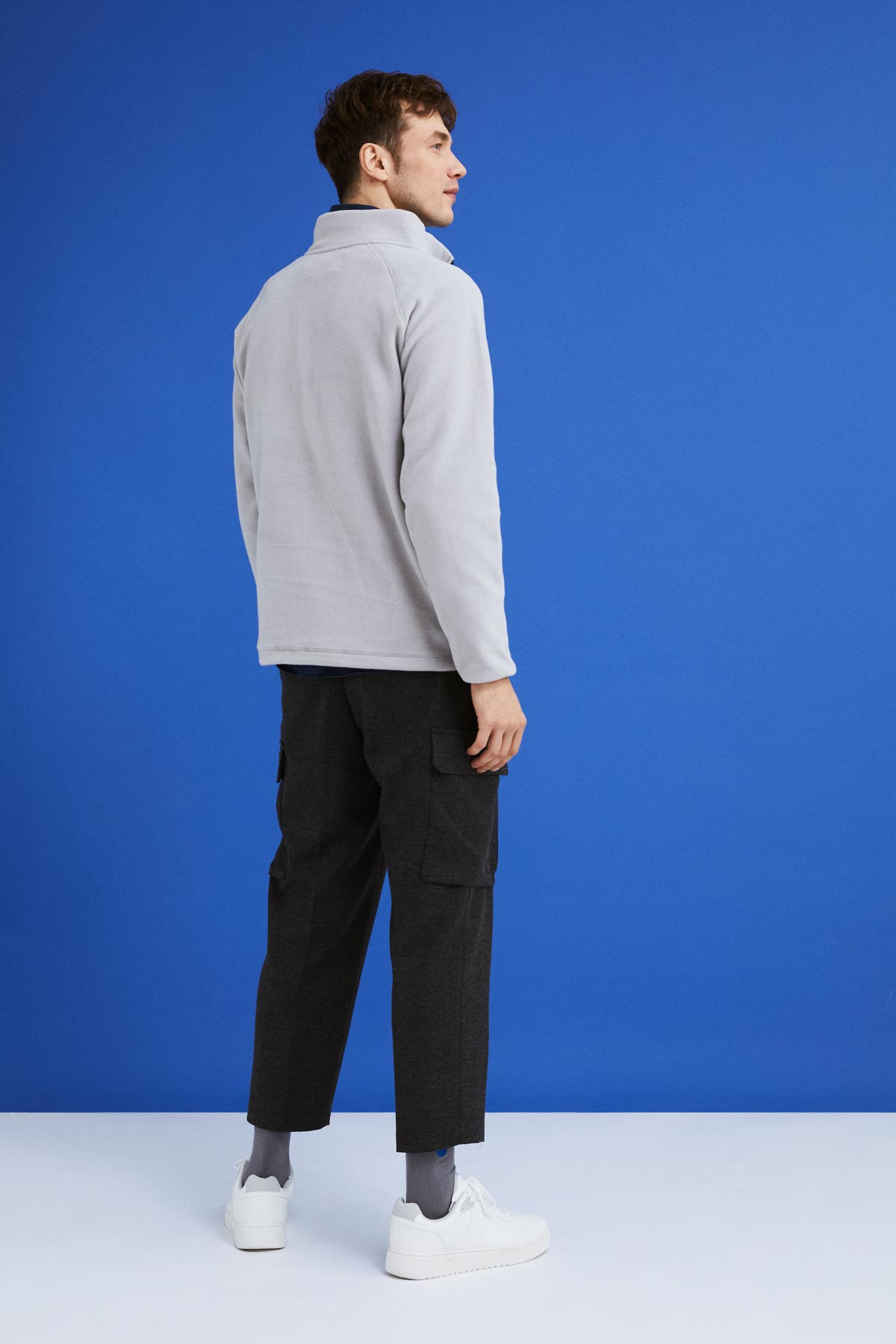 Rhino Half Zipped Fleece - Gray