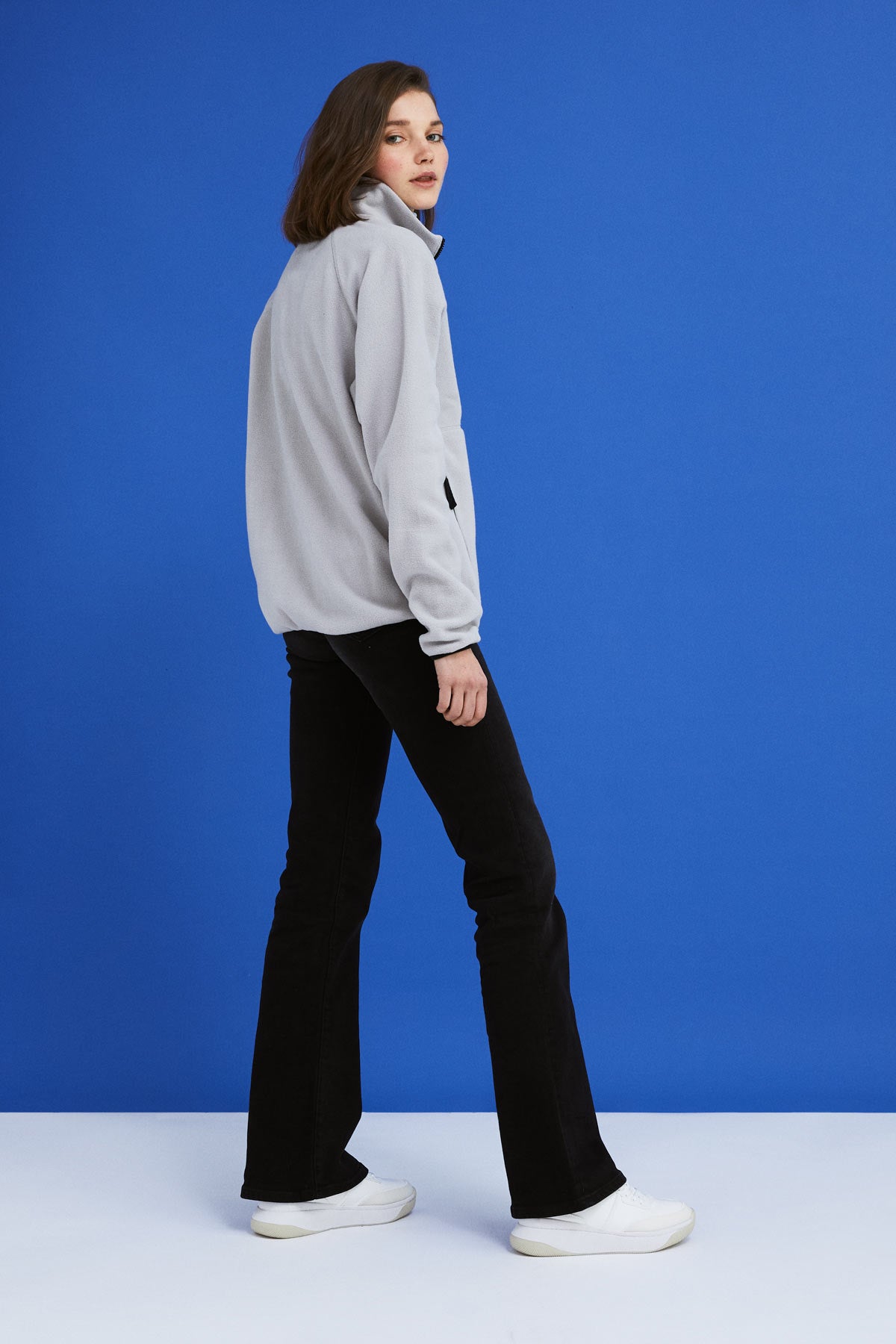 Emperor Penguin Zipped Fleece - Gray