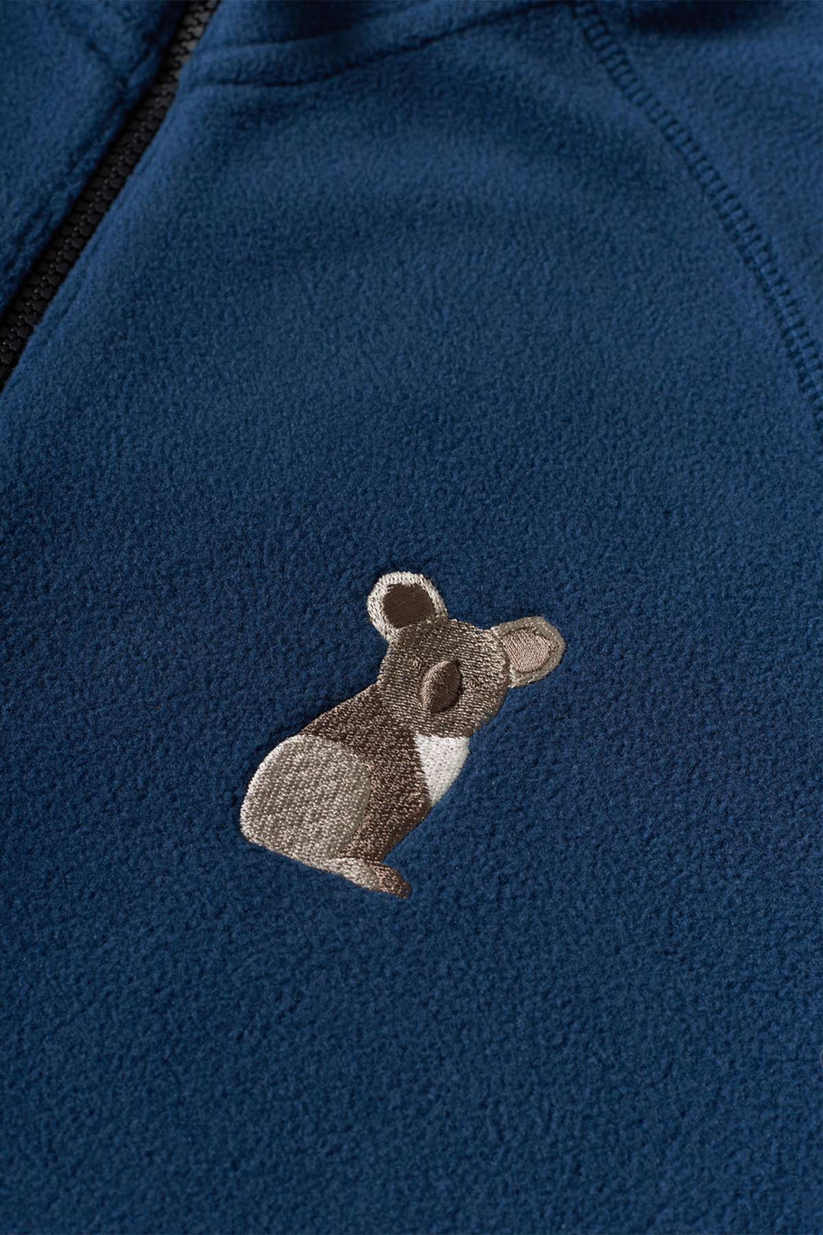 Koala Zipped Fleece - Dark Blue