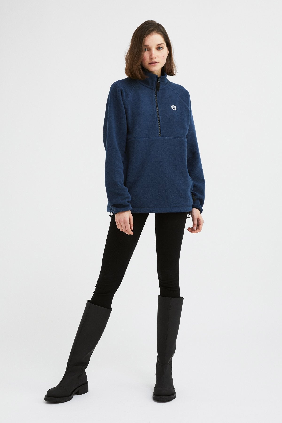 Polar Bear Half Zipped Fleece - Dark Blue