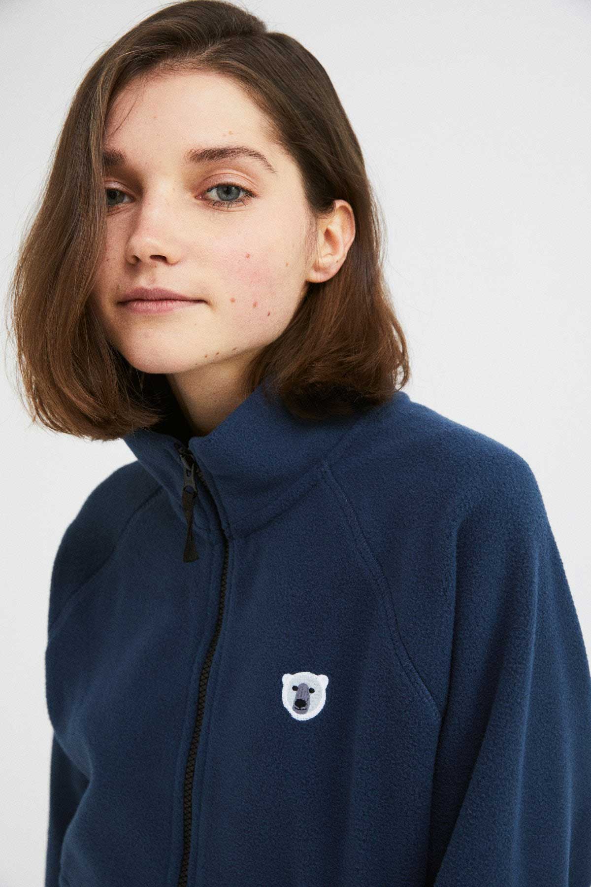 Polar Bear Half Zipped Fleece - Dark Blue