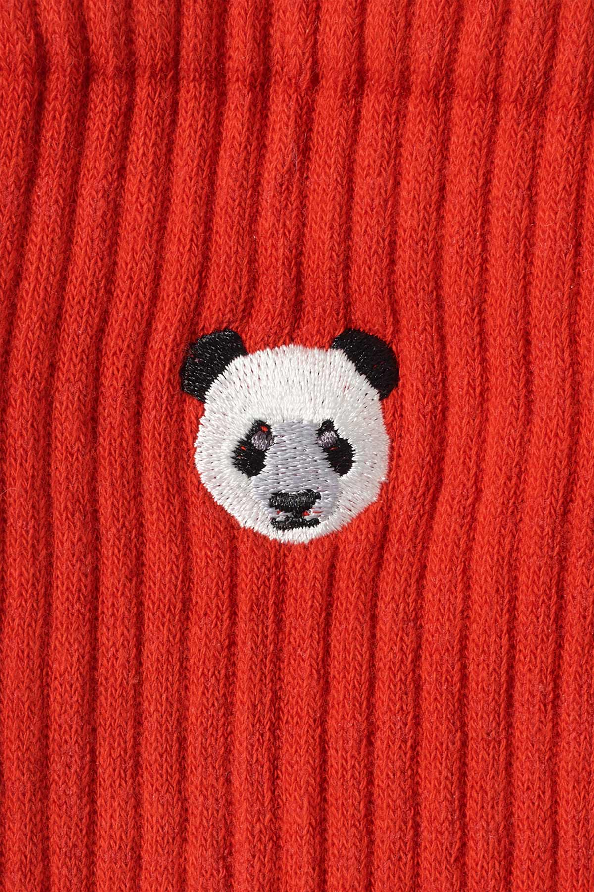 Panda Towel Socks - Red