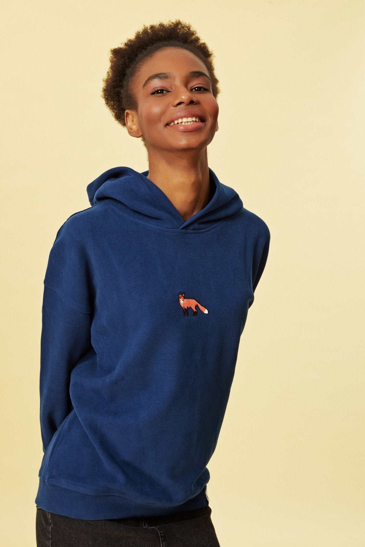 Red Fox Hoodie - Indigo Blue
