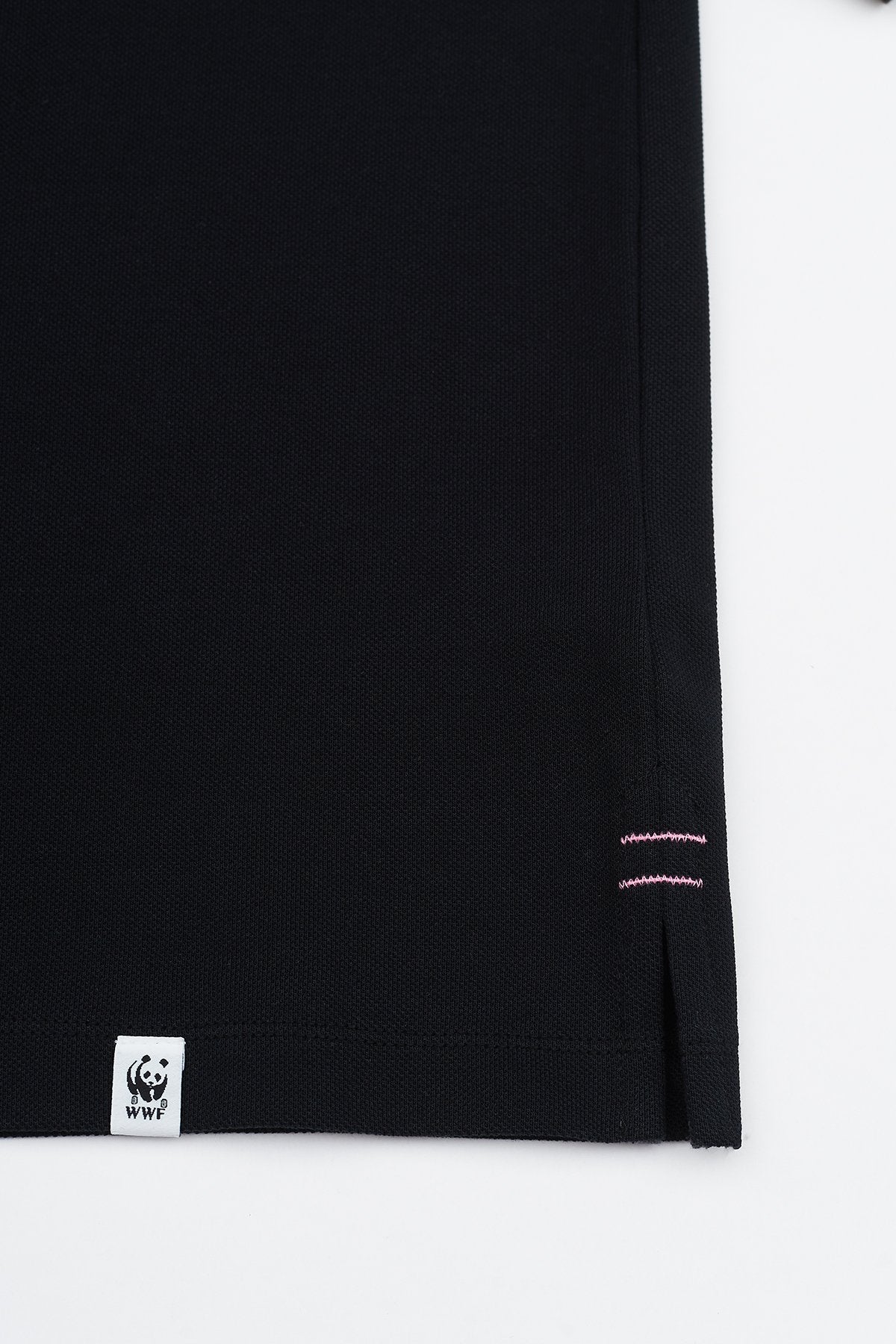 Flamingo Polo T-Shirt - Black