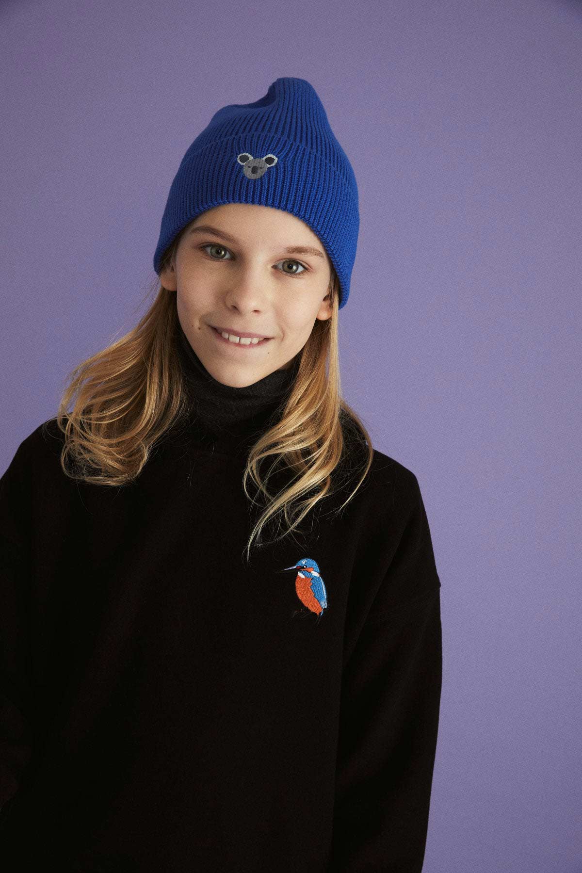 Kingfisher Kid's Hoodie - Black