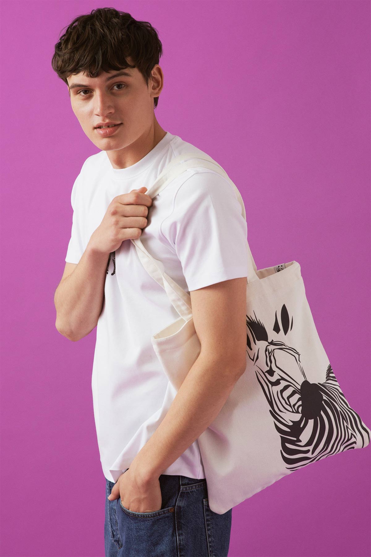 Zebra Bag - Ecru